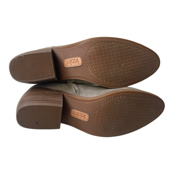 Luca Lane Women’s Meyna Tan Suede Heeled Ankle Boots - Picture 6 of 9